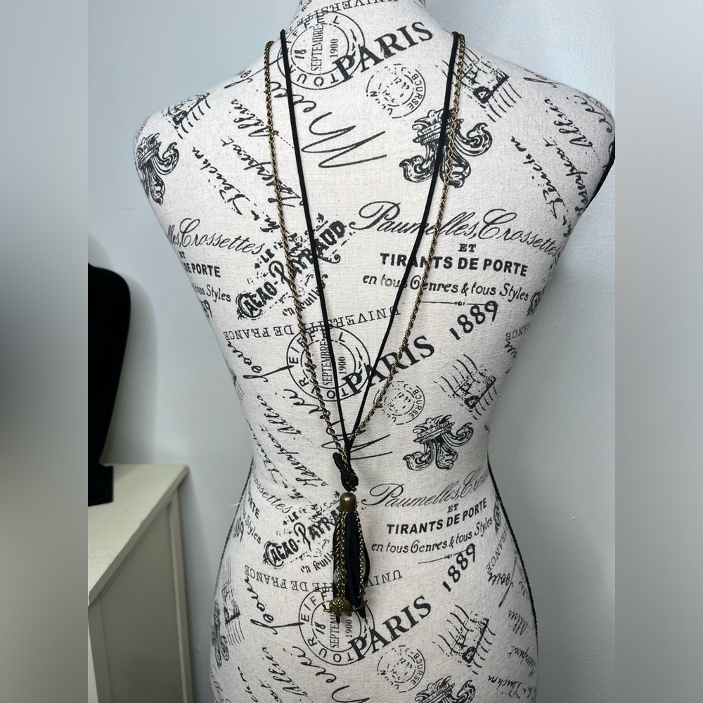 Tassel Necklace with Charms